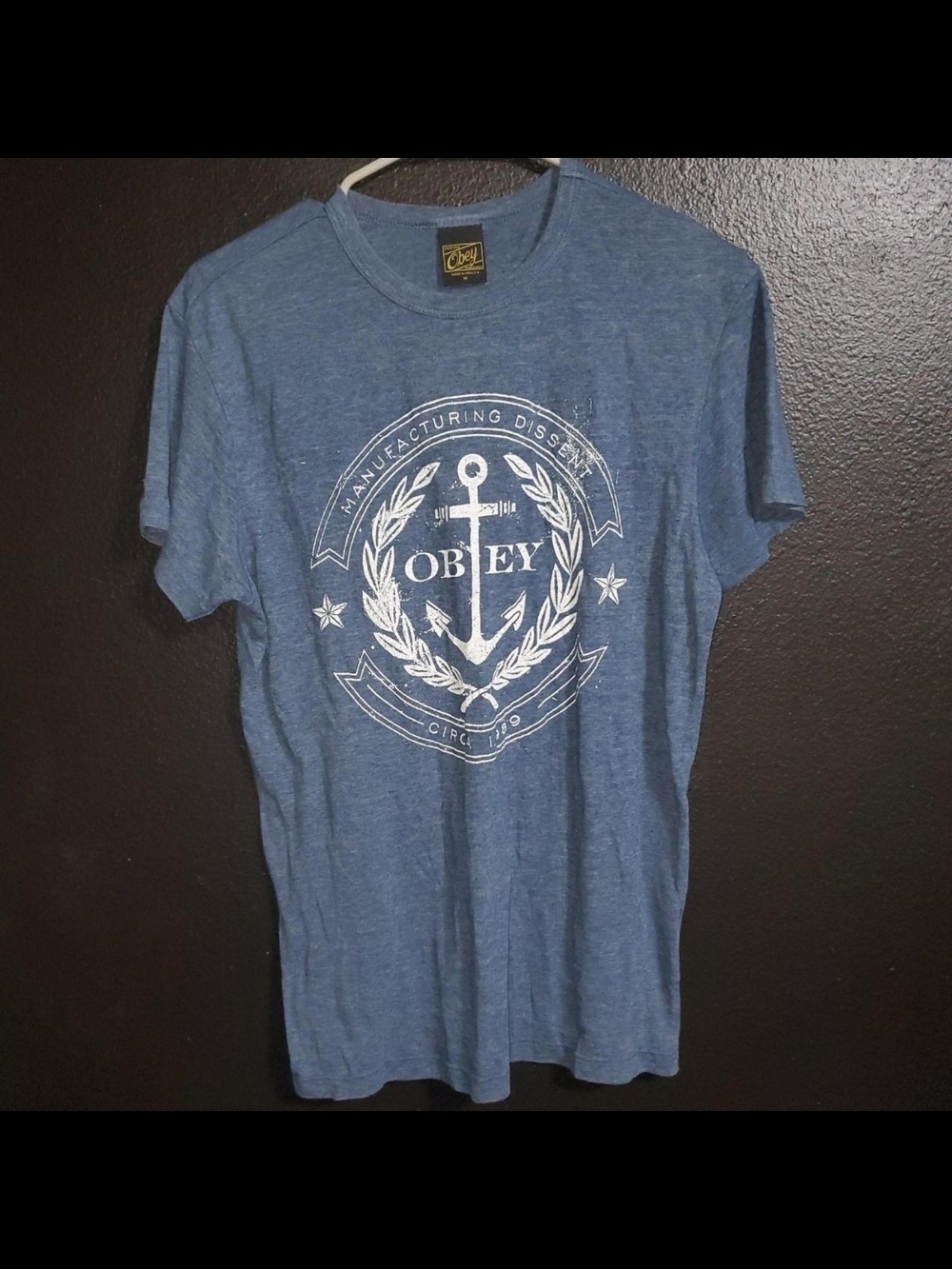 Vintage 90s Obey Single Stitch Made In USA Shirt Medium
